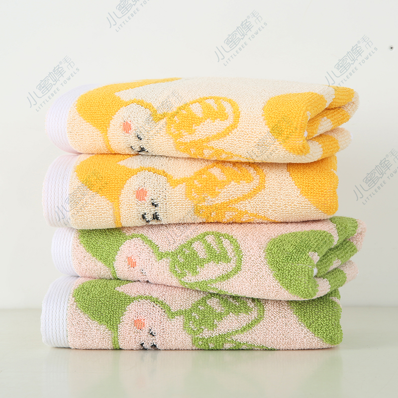 One Piece Of Reverse 32 Thread Cotton Jacquard Cartoon Face Towel Item No. : 211 Item Picture