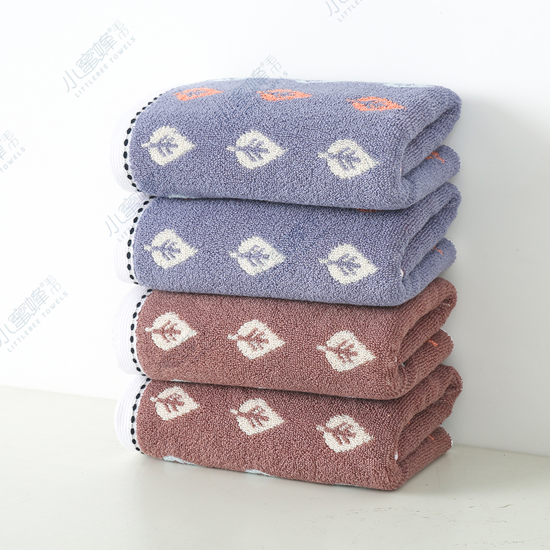 32 Thread Face Towel Absorbent Towel Pure Cotton Small Leaf Jacquard Towel Small Bee Towel No. : 605 Application Scenario