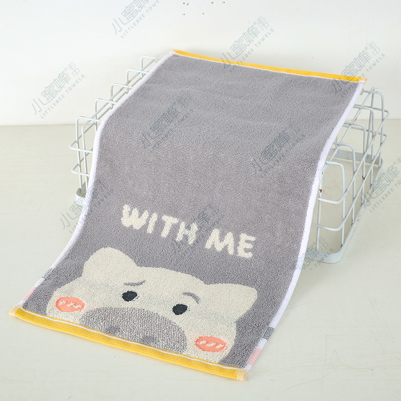 One Piece Of Reverse 32 Thread Cotton Jacquard Cartoon Face Towel Item No. : 221 Specification drawing