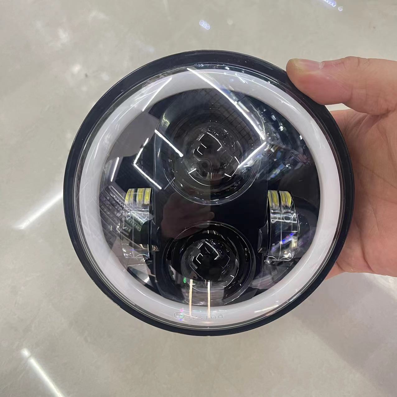 Motorcycle spotlights, LED spotlights, yellow and white lights, street lamps, high-brightness Wrangler headlights, 5.75 inches Specification image