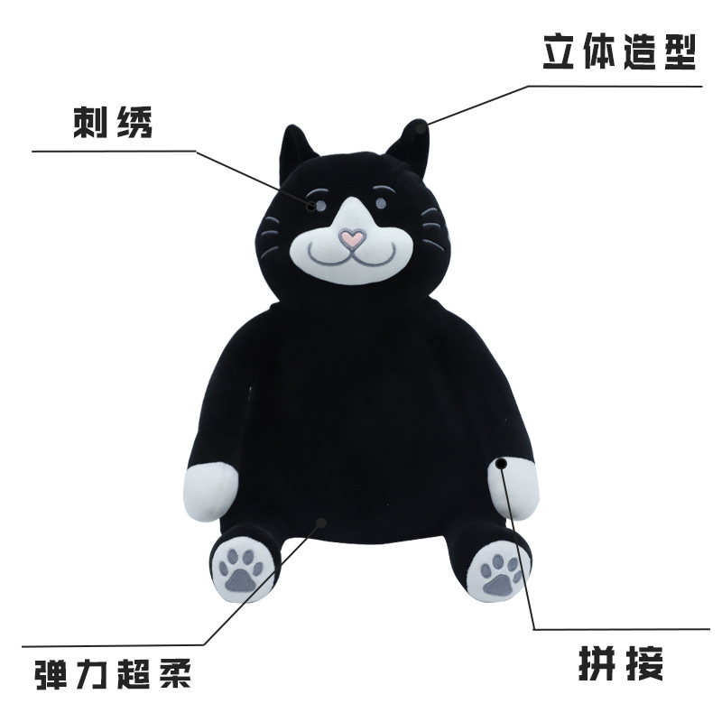 可爱卡通动物猫咪抱枕 康乐屋公仔毛绒玩具玩偶定制订制定做订做详情5