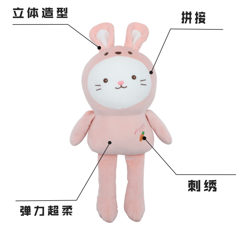 Cute cartoon animal rabbit throw pillows, Kanglewu plush toys, custom-made pic 5