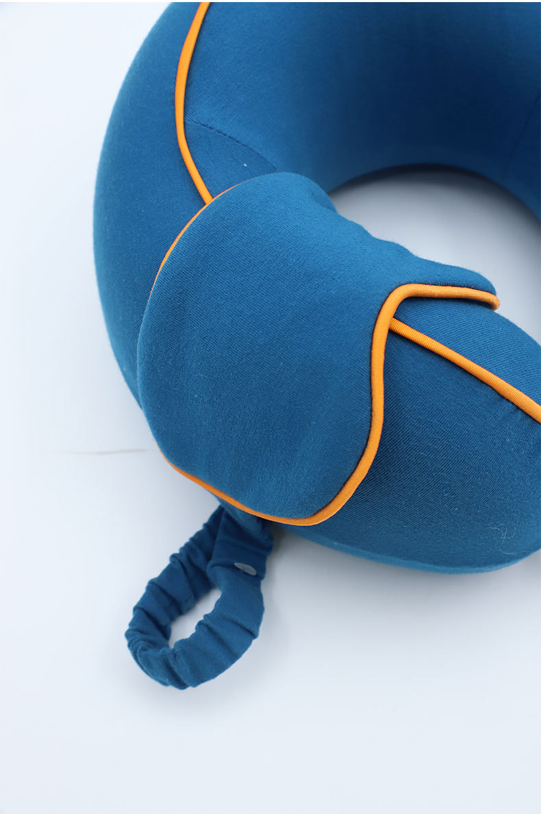Hoodie fabric eye mask neck pillow, simple and modern memory foam U-shaped pillow, Kanglewu travel portable neck pillow order pic 7