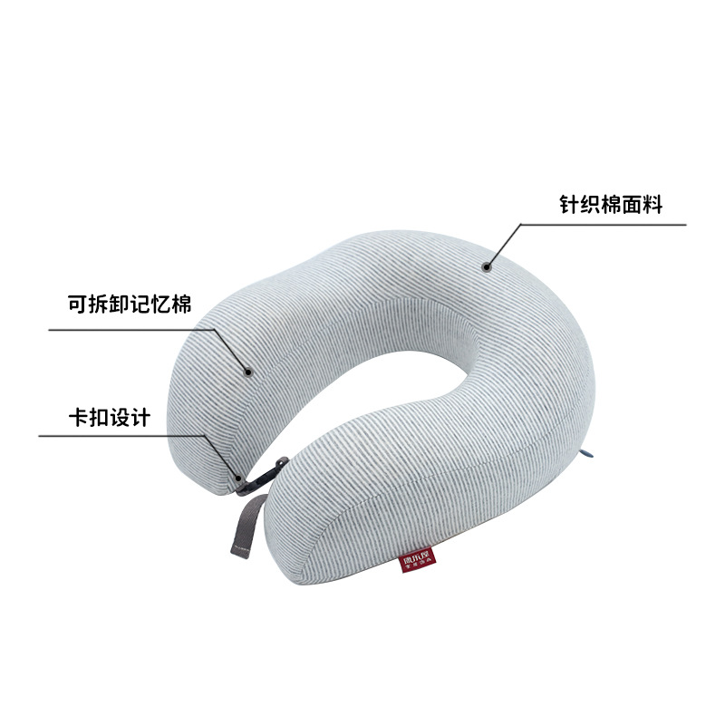 Order and purchase of U-shaped memory foam pillows with raised sides, travel pillows, portable neck pillows and neck protectors details Picture
