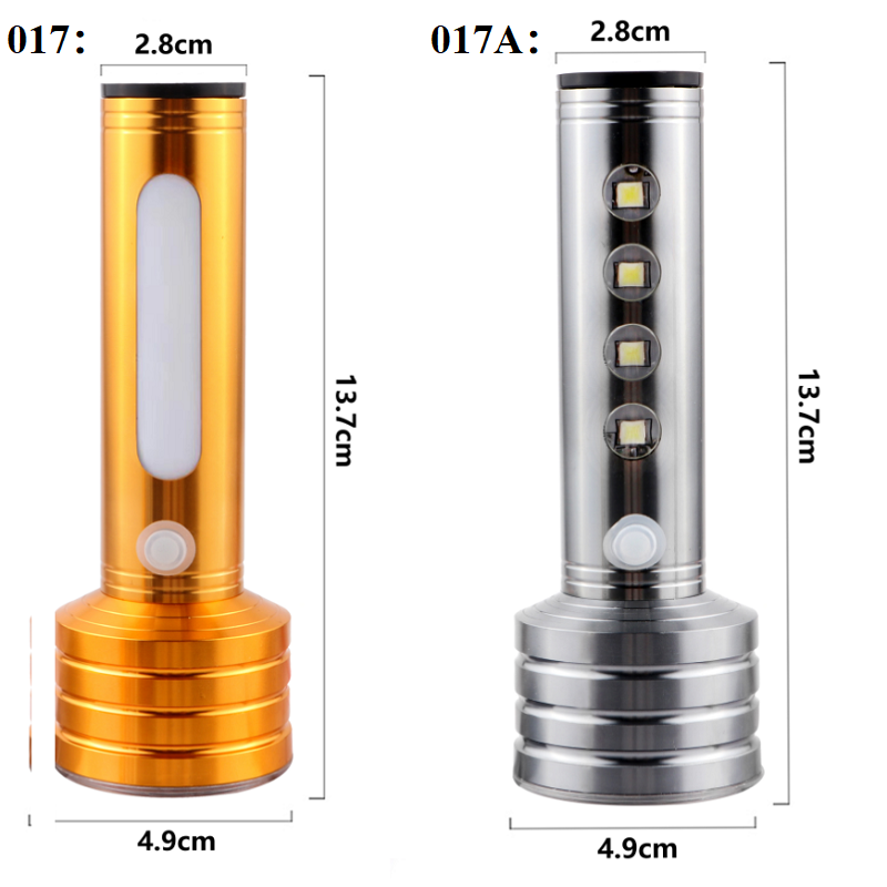 LED铝合金手电筒017强光手电超亮大功率探照灯便携式应急灯户外骑行灯USB充电户外照明手电筒详情2