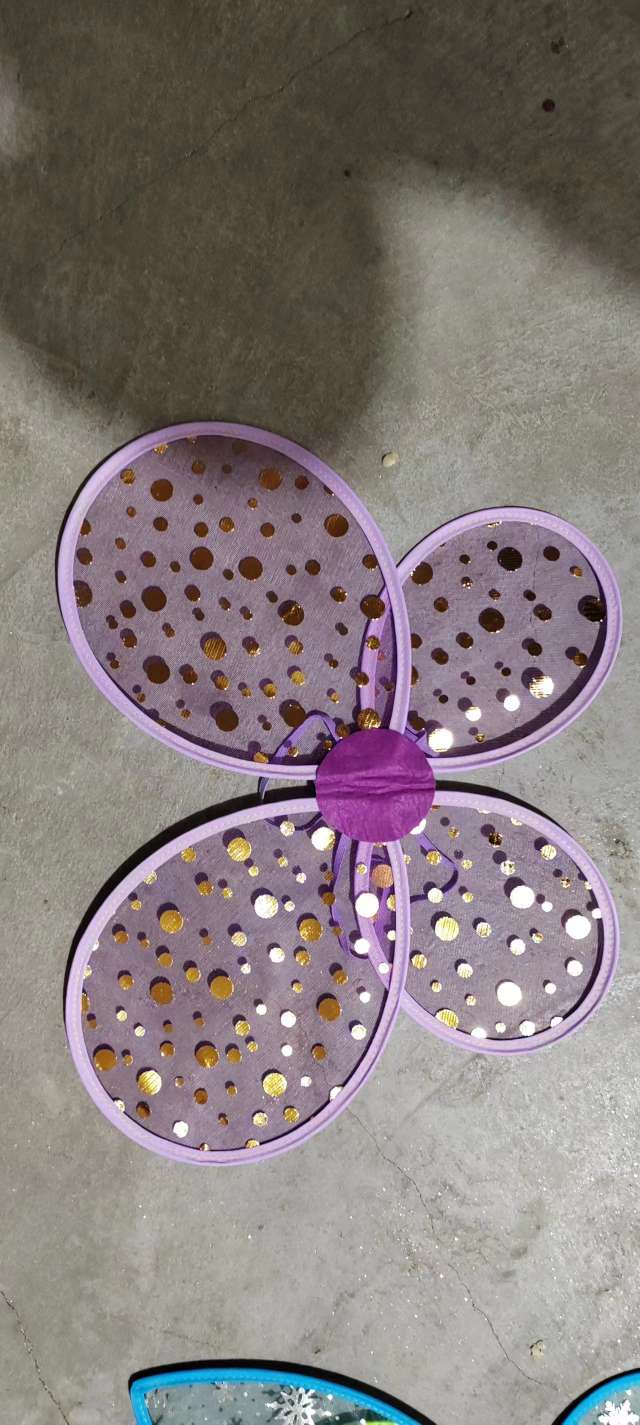 节日派对/翅膀/蝴蝶翅膀/印花翅膀/包边蝴蝶/节日产品/蝴蝶工艺品/万圣节翅膀/三叶草/精灵白底实物图