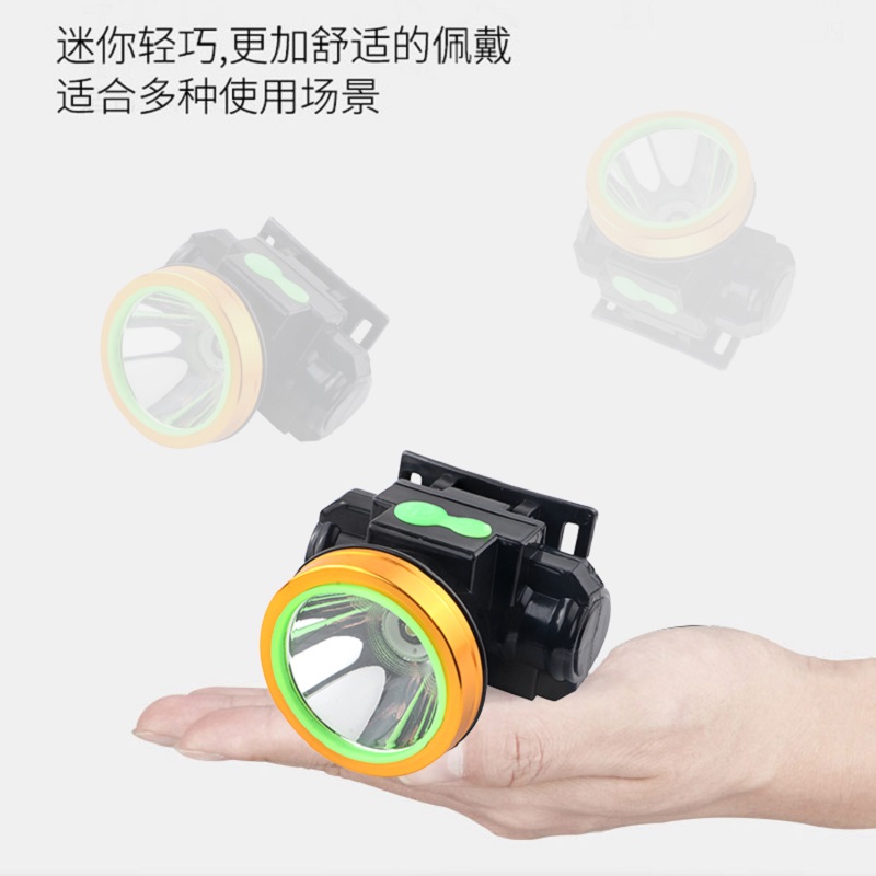 Outdoor head-mounted fishing light, ultra-bright waterproof headlamp, LED outdoor camping light, fishing light, work light, miner's lamp, head-mounted flashlight, long-lasting lithium battery headlamp Specification image