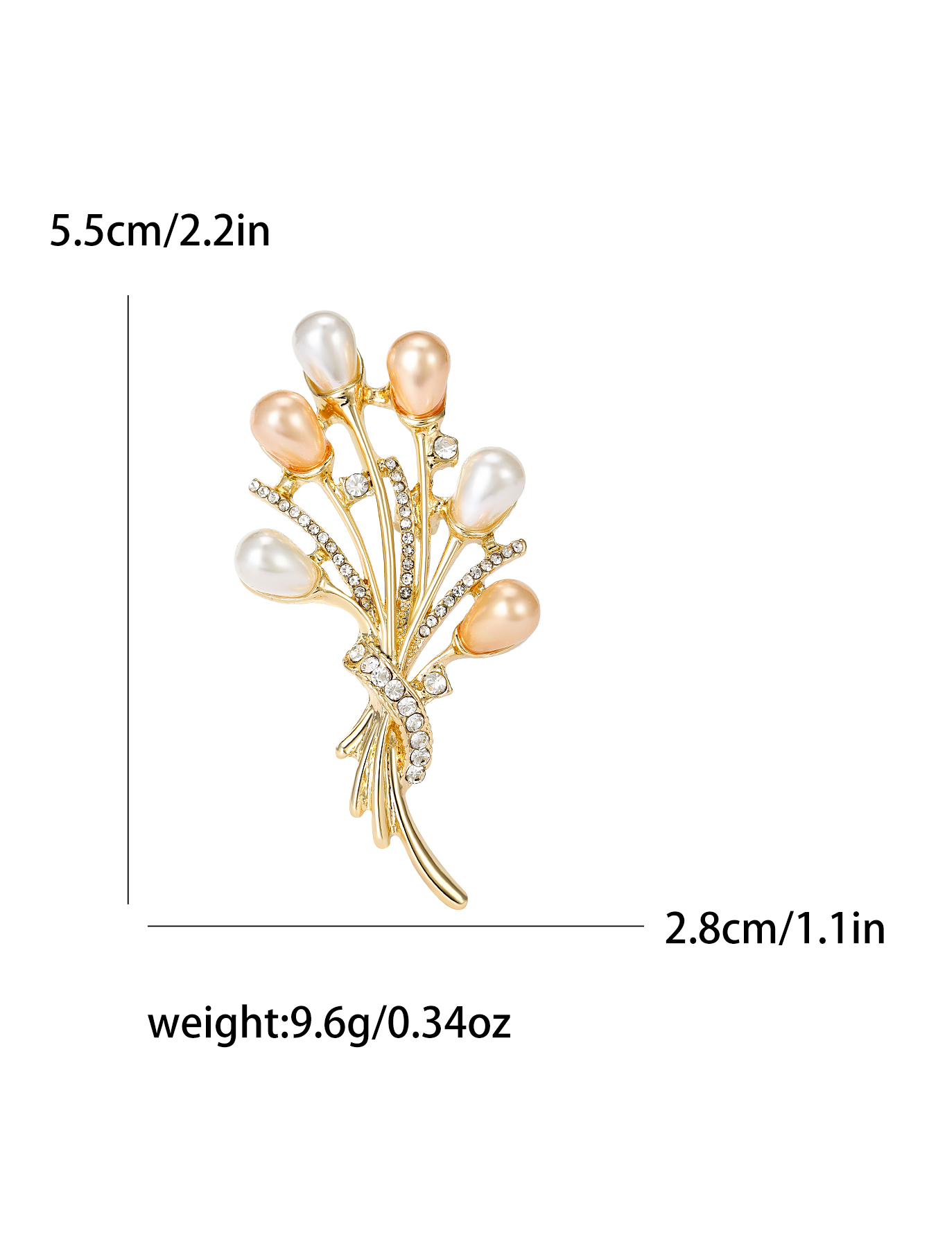 Ziyang Jewelry 2024 New Style Chinese alloy pearl brooch, high-end women's personalized and fashionable brooch, elegant brooch, coat cardigan and accessory factory direct sales Specification image
