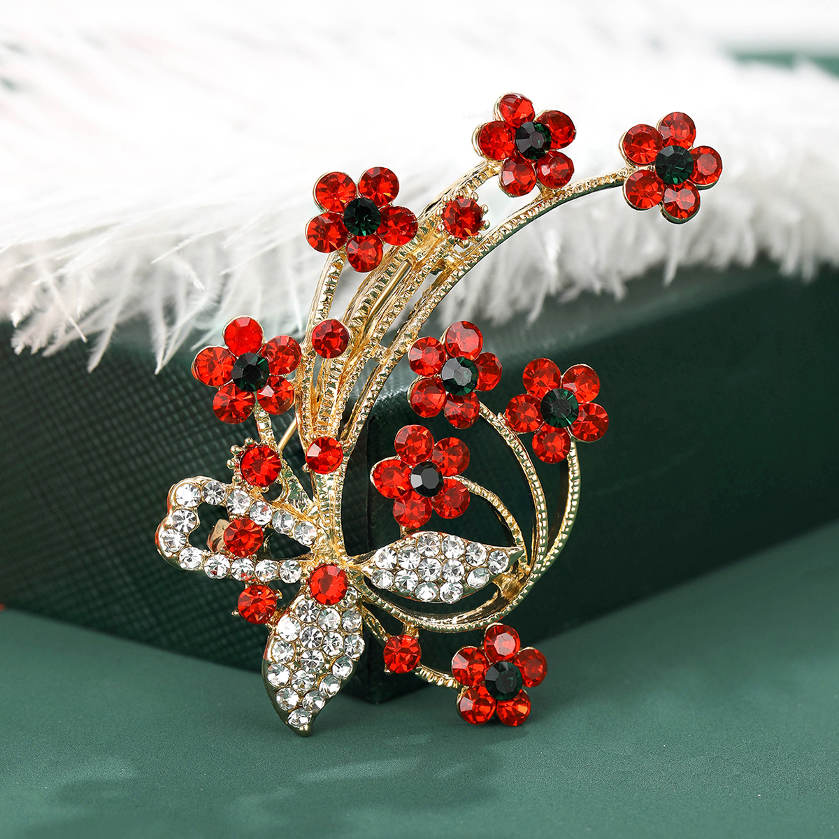 Ziyang Jewelry 2024 New Style Chinese alloy rhindiamond brooch, high-end women's personalized and fashionable brooch, elegant brooch, coat cardigan and accessory factory direct sales