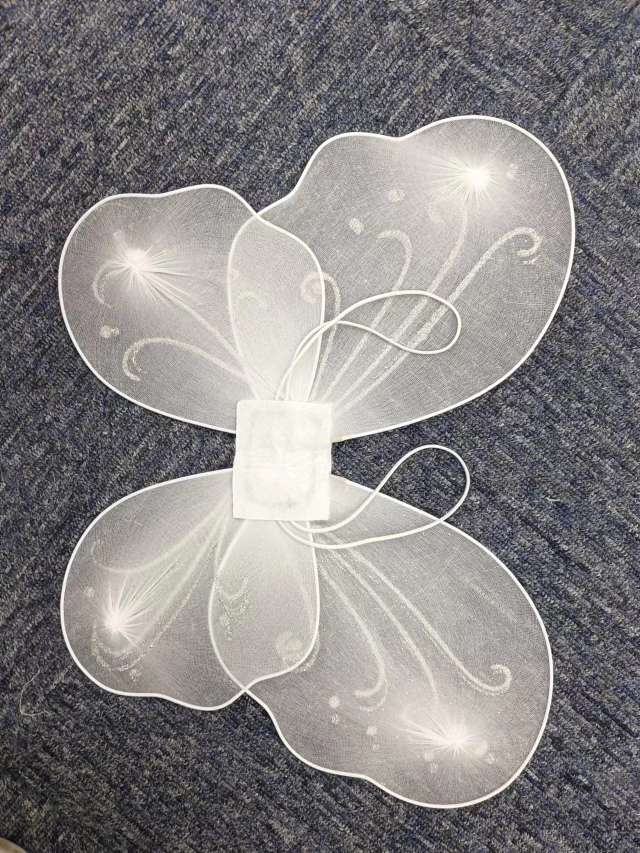 节日派对/蝴蝶翅膀/丝袜蝴蝶/蝴蝶工艺品/精灵翅膀/天使翅膀/羽毛翅膀/公主翅膀白底实物图