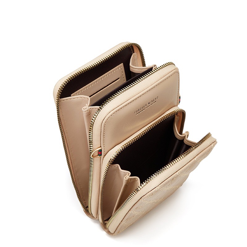 Factory direct sales of diamond-shaped embroidered mobile phone bags, women's embroidered card bags, wallets, single-shoulder crossbody best-selling mobile phone bags Application Scenario