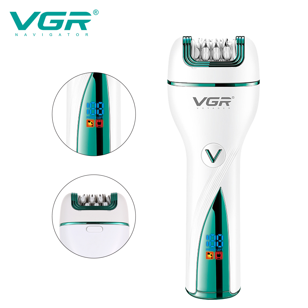 VGR728 Cross-border Foreign Trade Hair Remover, three-in-one, women's dedicated charging digital display hair pulling device, electric hair removal device details Picture