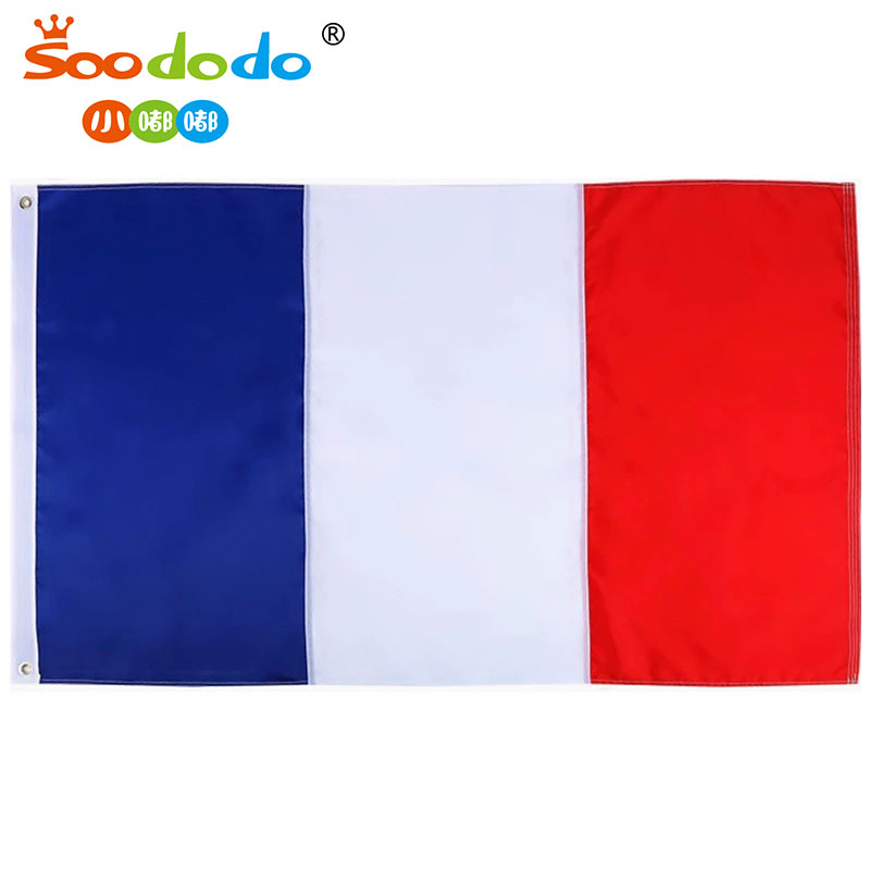 小嘟嘟XDSQ-JUST-FRA-1P跨境供应2024亚马逊eaby欧洲杯法国国旗90*150cm牛津布拼接旗帜