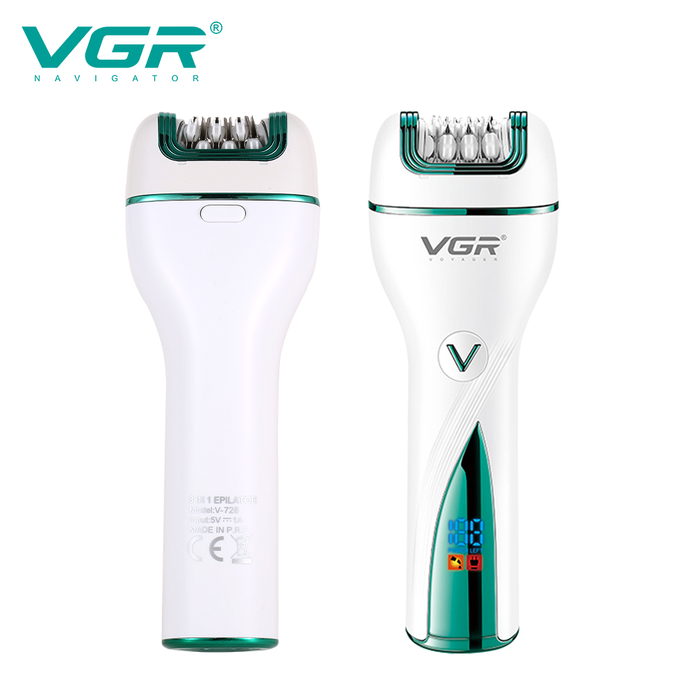 VGR728 Cross-border Foreign Trade Hair Remover, three-in-one, women's dedicated charging digital display hair pulling device, electric hair removal device Specification image