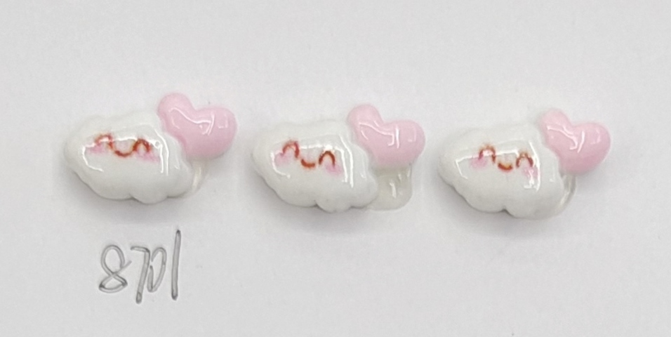 卡通树脂配件手机壳 装饰奶油胶diy材料手工发夹子饰品配饰笑脸云朵☁️