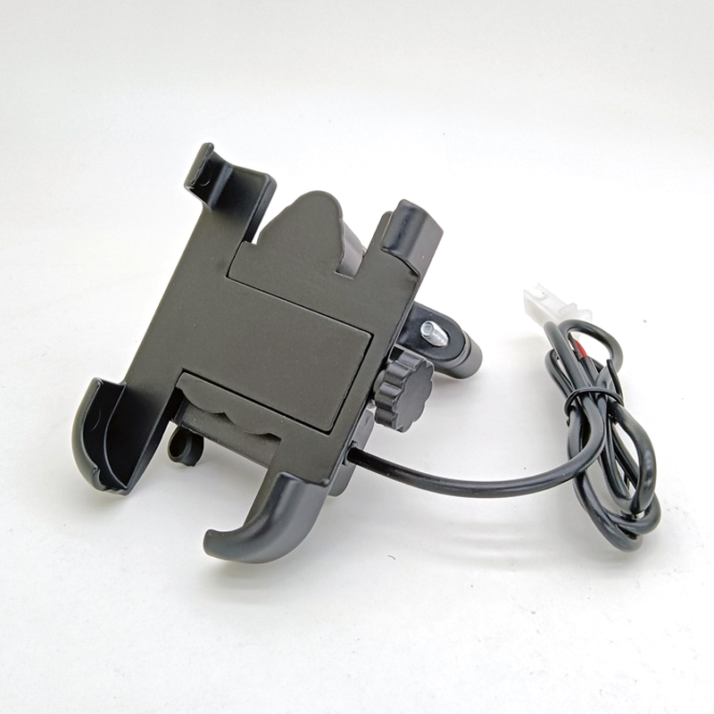 DC-1501D铝合金自行车手机支架USB充电外卖骑手骑行单车导航支架手机架夹座