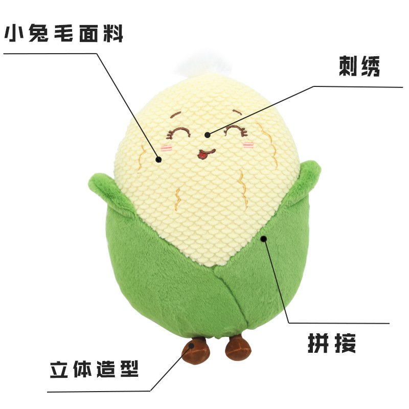 Cartoon and cute vegetable plant throw pillows, Kanglewu stuffed cotton plush toys, children's dolls, custom-made details Picture