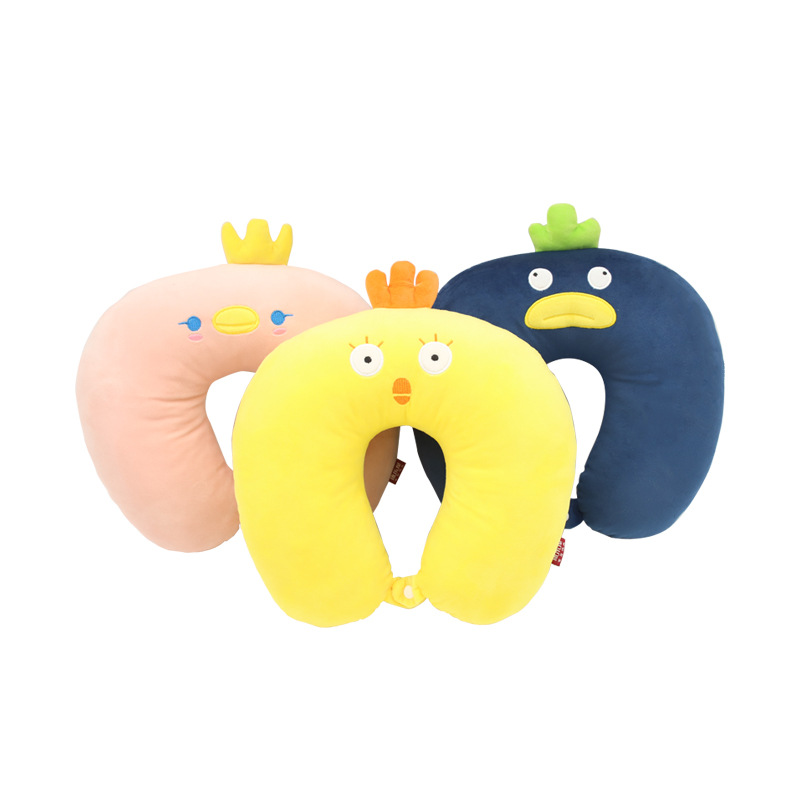 Customized cartoon animal cotton-filled U-shaped pillows from the manufacturer, Kangle House PP cotton-filled neck pillows, travel and business trip neck protection pillows order pic 4