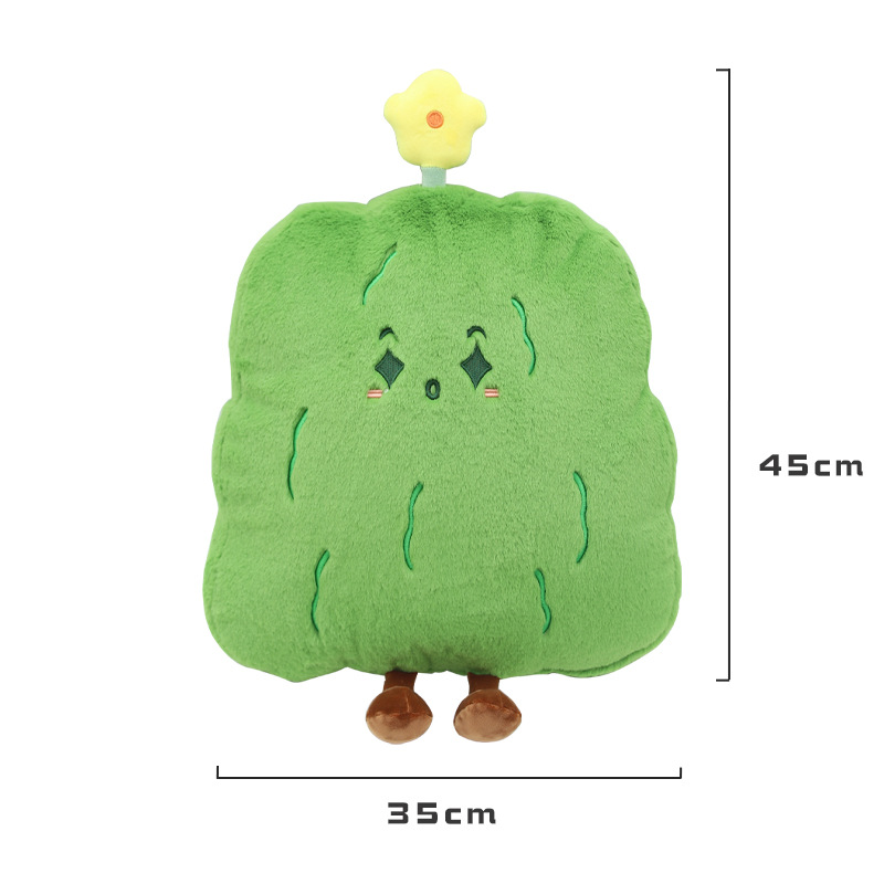 Cartoon and cute vegetable plant throw pillows, Kanglewu stuffed cotton plush toys, children's dolls, custom-made Specification image