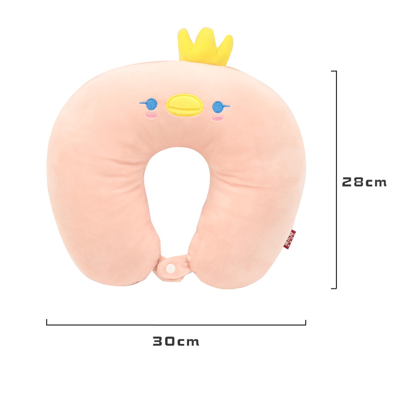 Customized cartoon animal cotton-filled U-shaped pillows from the manufacturer, Kangle House PP cotton-filled neck pillows, travel and business trip neck protection pillows order details Picture