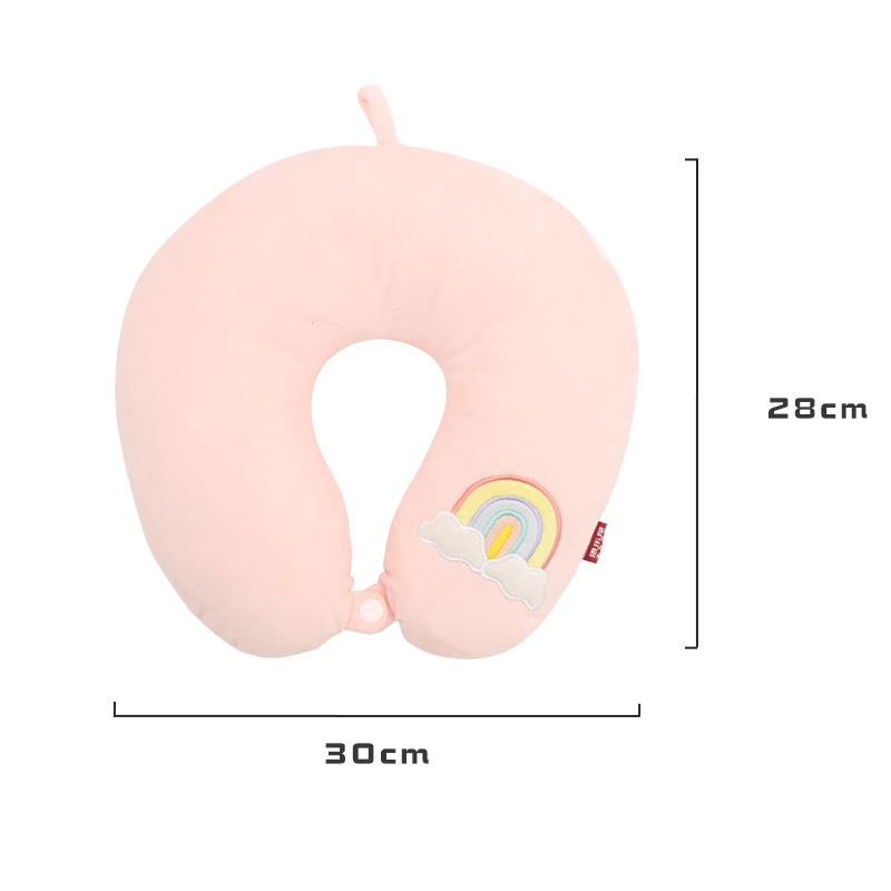 Order Cartoon Rainbow cotton-filled U-shaped pillow, Kangle House PP cotton-filled neck pillow, travel and business trip neck protection pillow Application Scenario