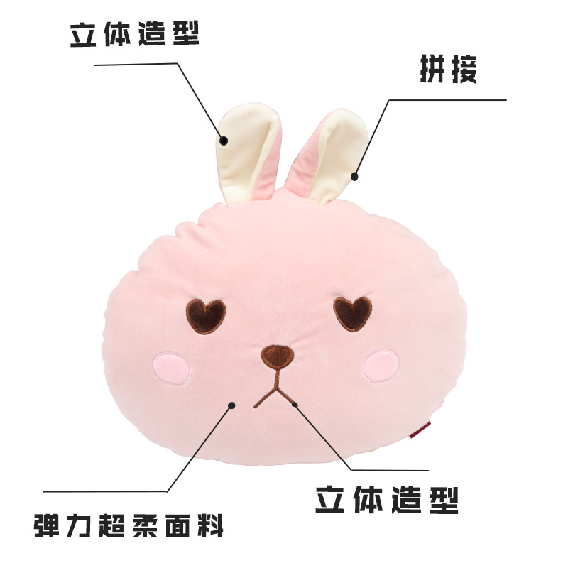 Dibujos animados animales lindos conejo almohada recreación casa relleno de algodón peluche juguete para niños muñeca bondadoso personalizado personalizado details Picture