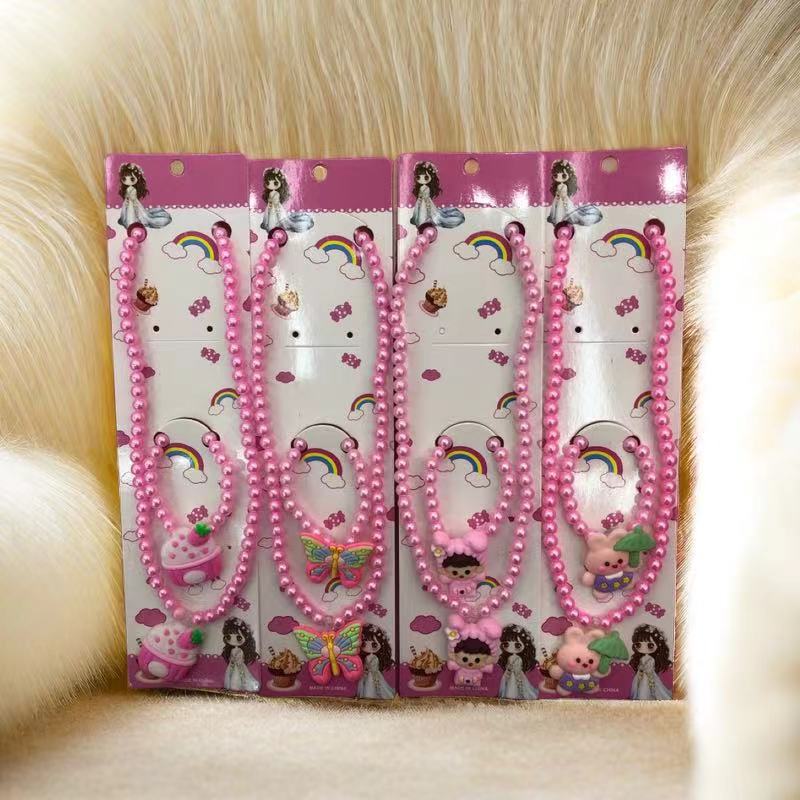 Selected two-piece sets of children's accessories, children's necklaces and bracelets. More styles available in the store. One-stop purchase. 13957918239 Specification image