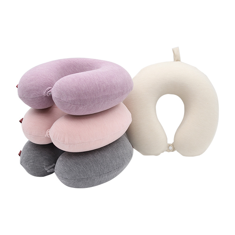 Memory foam U-shaped pillow, simple and modern solid color imitation cashmere travel neck pillow, Kanglewu. Order and order pic 5