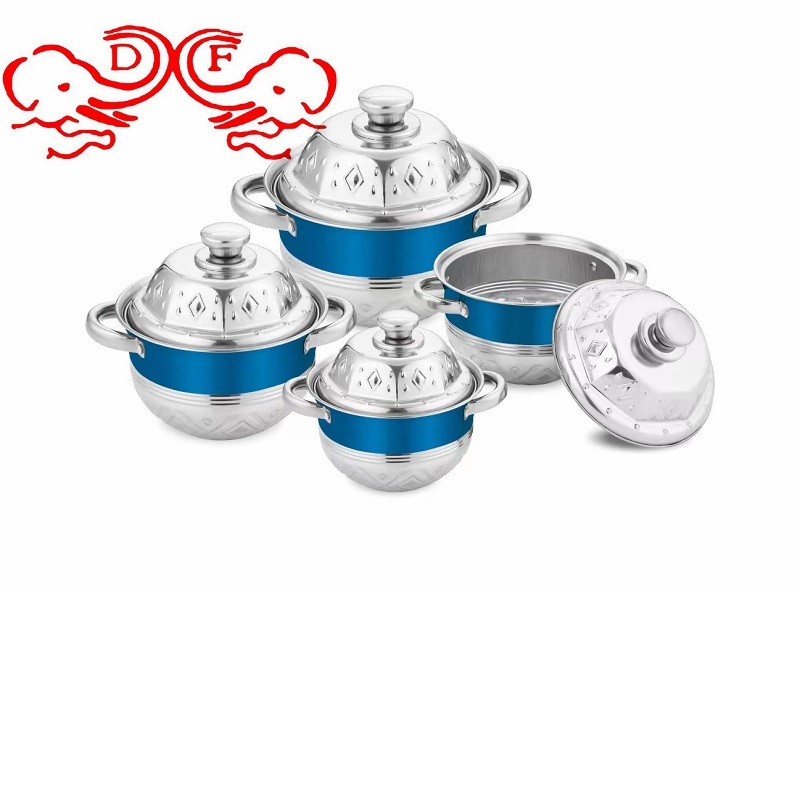 DF99125 وعاء وعاء حساء من الفولاذ غير القابل للصدأ، وعاء وعاء طهي مزدوج مع وعاء وعاء الحساء مع وعاء وعاء مغطى بالهدايا Specification image