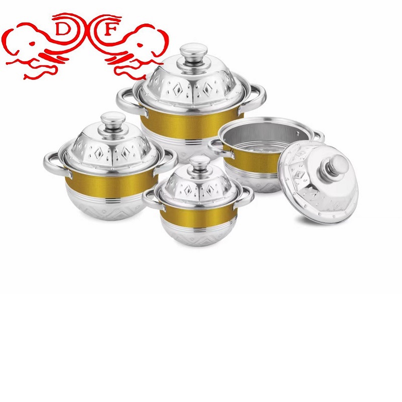 DF99125 وعاء وعاء حساء من الفولاذ غير القابل للصدأ، وعاء وعاء طهي مزدوج مع وعاء وعاء الحساء مع وعاء وعاء مغطى بالهدايا details Picture