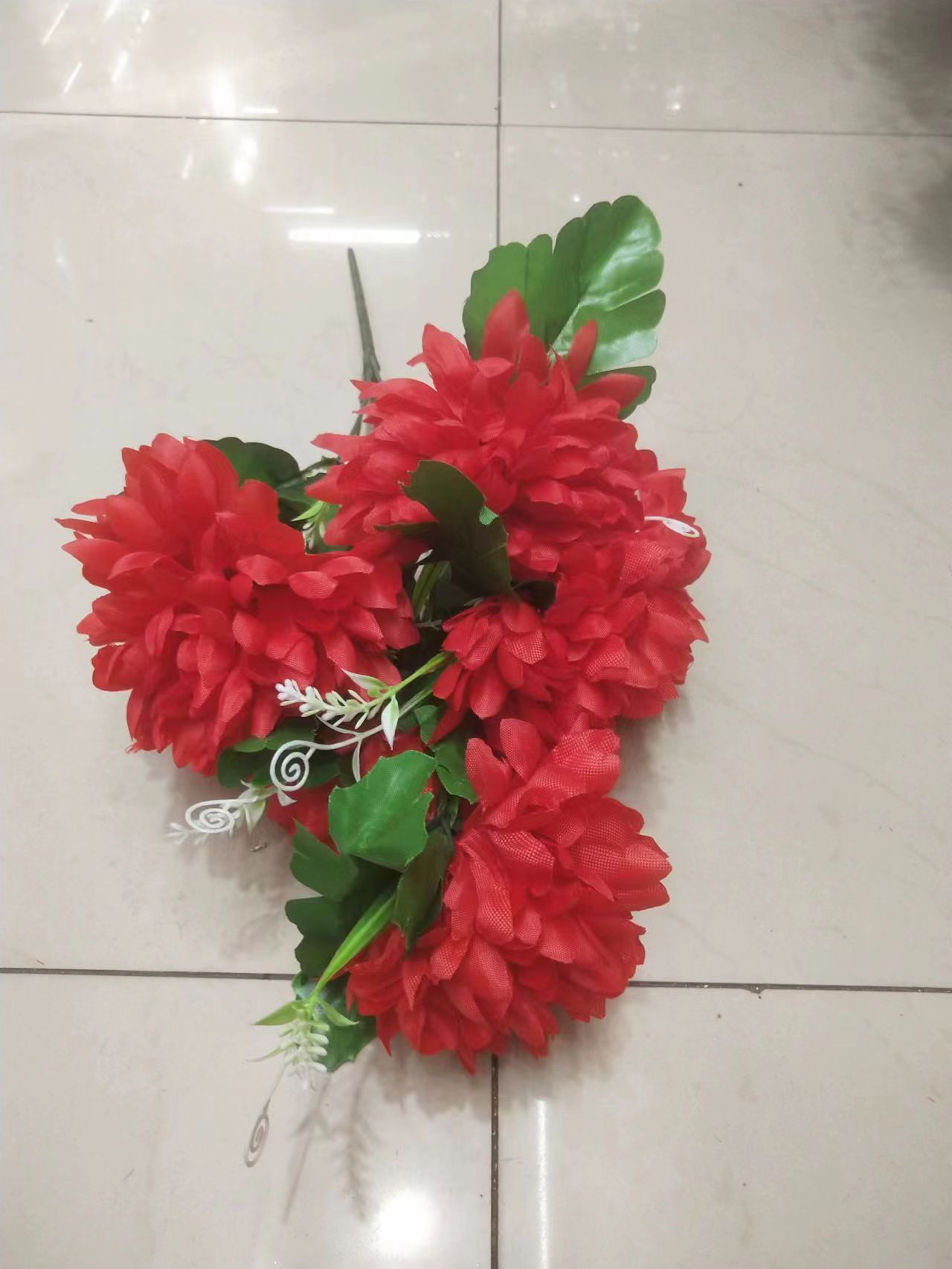 Factory Direct Sales 7 Head Chrysanthemum Simulation Plastic Flower Diy Flower Art, Qingming Festival Sacrifice False Flowers Application Scenario