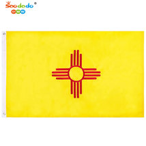 小嘟嘟XDLX-NM35跨境供应亚马逊美国州旗90*150cm牛津布刺绣新墨西哥州旗帜