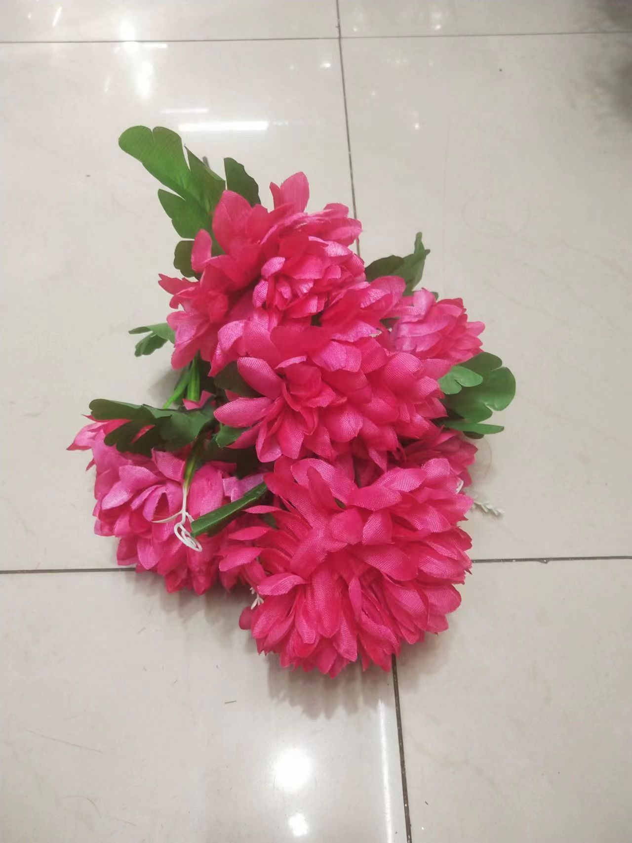 Factory Direct Sales 7 Head Chrysanthemum Simulation Plastic Flower Diy Flower Art, Qingming Festival Sacrifice False Flowers details Picture