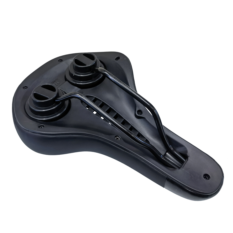 电动自行车车座/自行车配件/脚踏车儿童户外/黑色PVC/自行车灯配件白底实物图