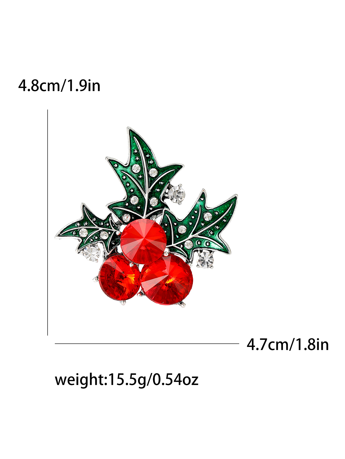 New alloy rhindiamond Christmas series leaf fashion ladies' style versatile brooches and corsages factory direct sales Application Scenario
