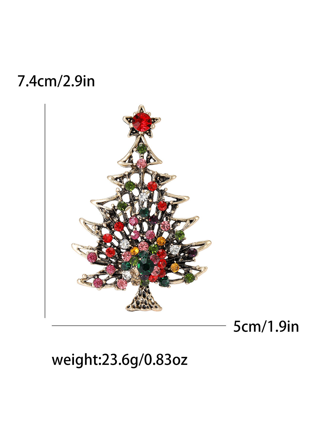 New alloy rhindiamond Christmas fashion ladies' elegant and versatile brooch and brooch factory direct sales Application Scenario