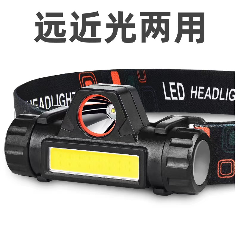 Head-mounted strong headlight, USB charging fishing light, outdoor multi-functional headlight, work light, night running and cycling headlight, outdoor waterproof searchlight, emergency repair light, portable 101 headlight Specification image