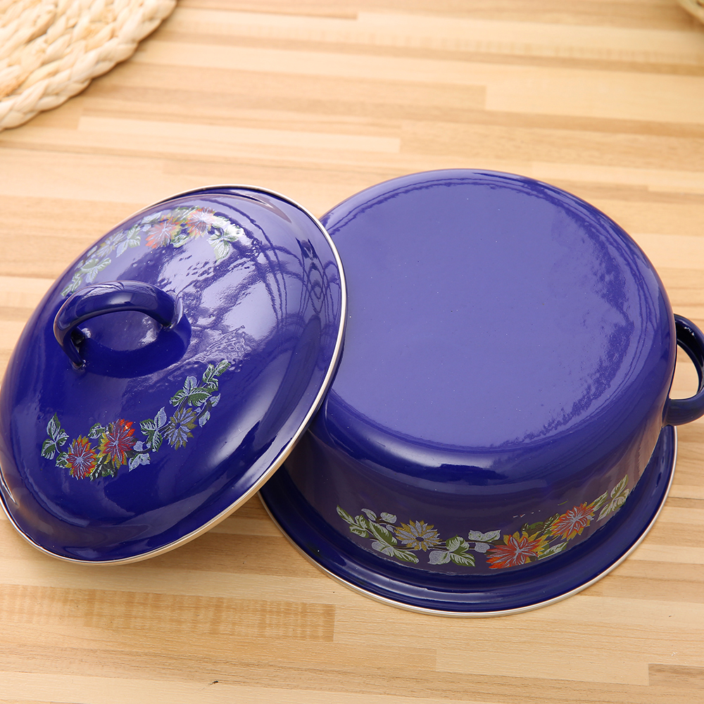 现货批发111ED搪瓷锅三件套 搪瓷盖16+18+20cm汤锅 多功能锅具 厨房烹饪必备详情4