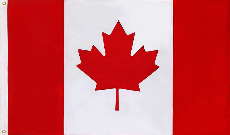 小嘟嘟XDSQ-112亚马逊加拿大国旗3x6英尺条纹拼接贴布绣花枫叶防水旗详情5