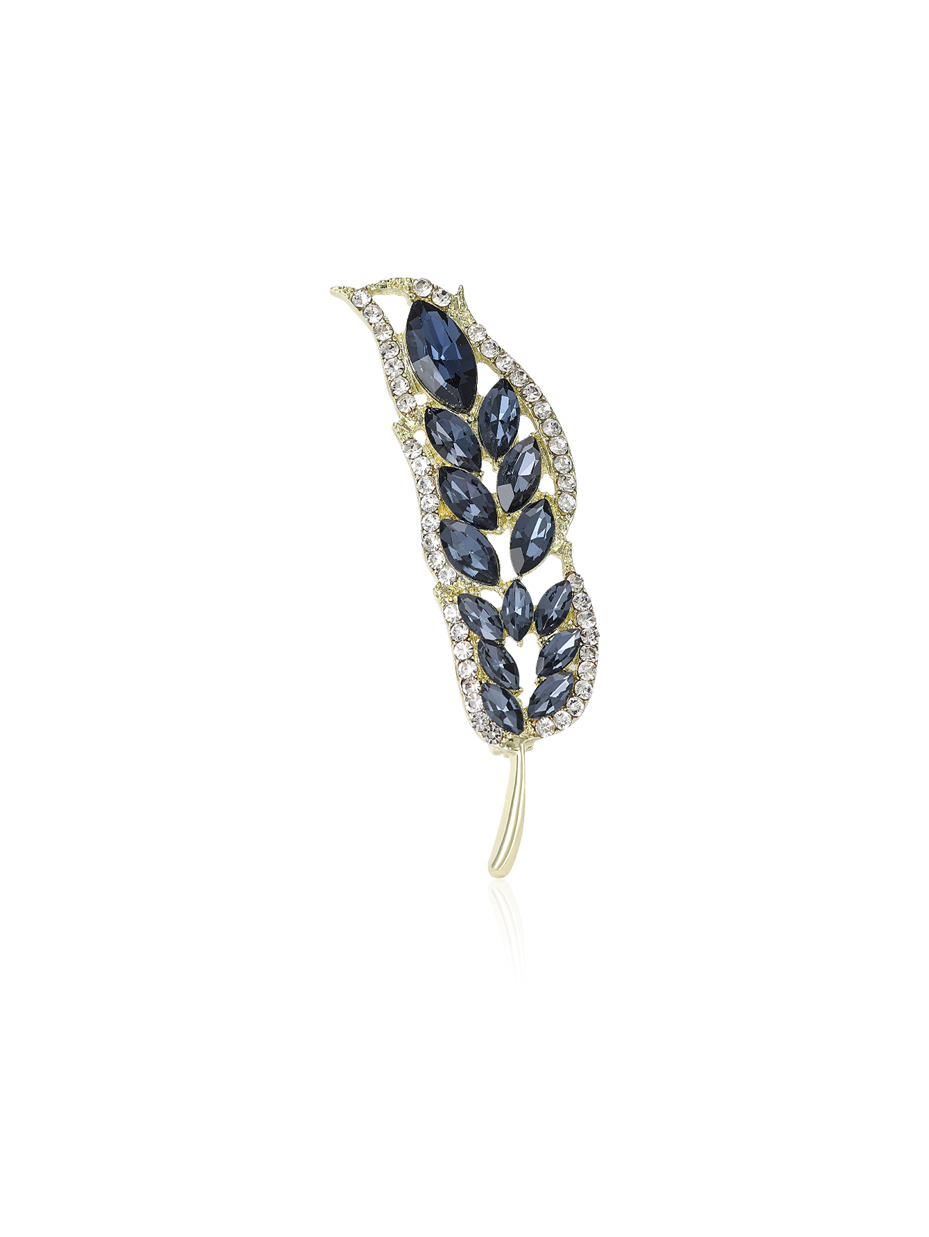 New alloy water diamond glass wheat ear brooch and brooch, stylish and versatile for ladies, factory direct sales Item Picture