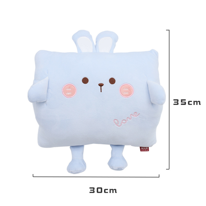Custom-made cartoon cute rabbit throw pillows, Kanglewu plush toys order, cotton-filled winter warmth and hand warmth cover order Specification image