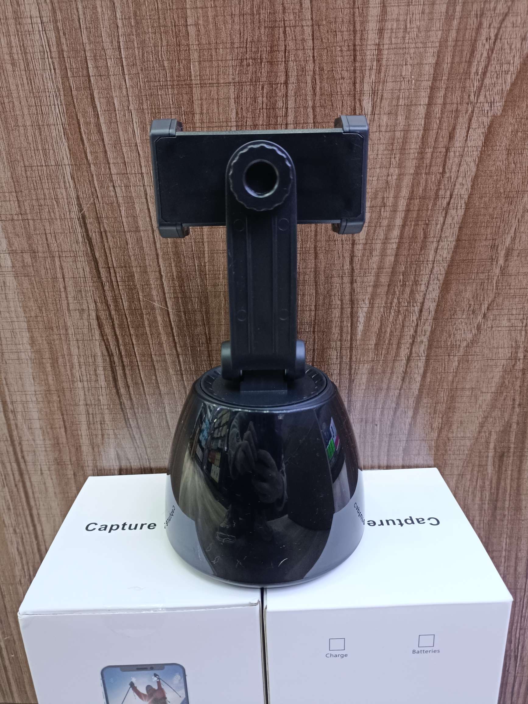 360° intelligent rotation camera PTZ automatic rotation mobile phone stand battery/charging model details Picture