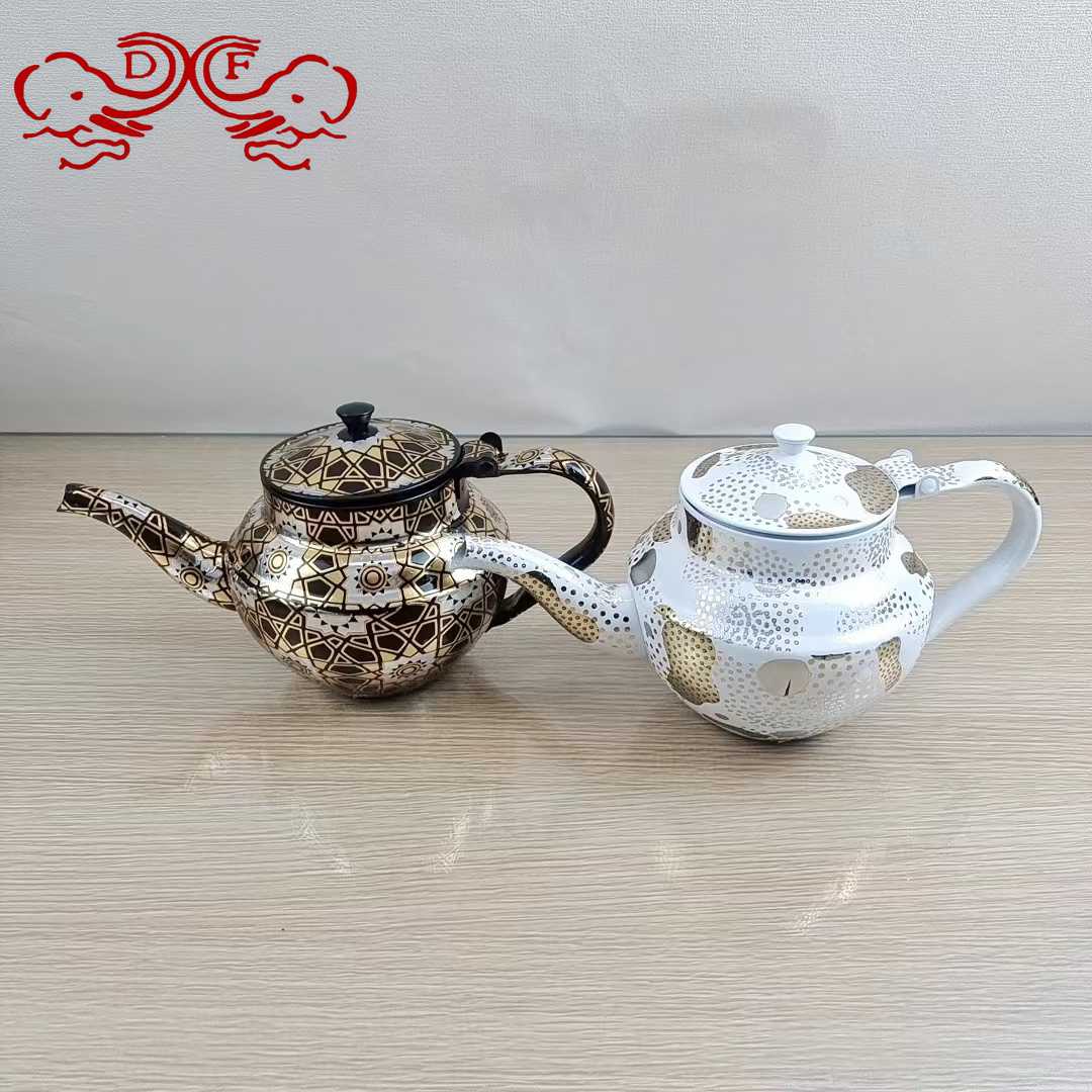 DF99854 Small tea kettle, ceramic, restaurant tea kettle, lily kettle, restaurant small teapot, boiling kettle, DF TRADINGHOUSE details Picture