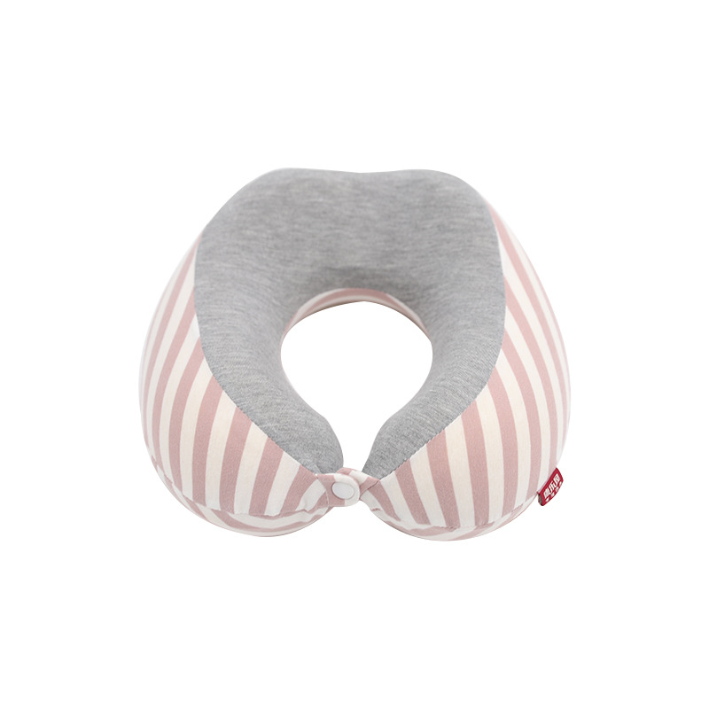 Modern and simple memory foam U-shaped pillow order, Kanglewu hump striped all-cotton business aircraft neck pillow Order Item Picture