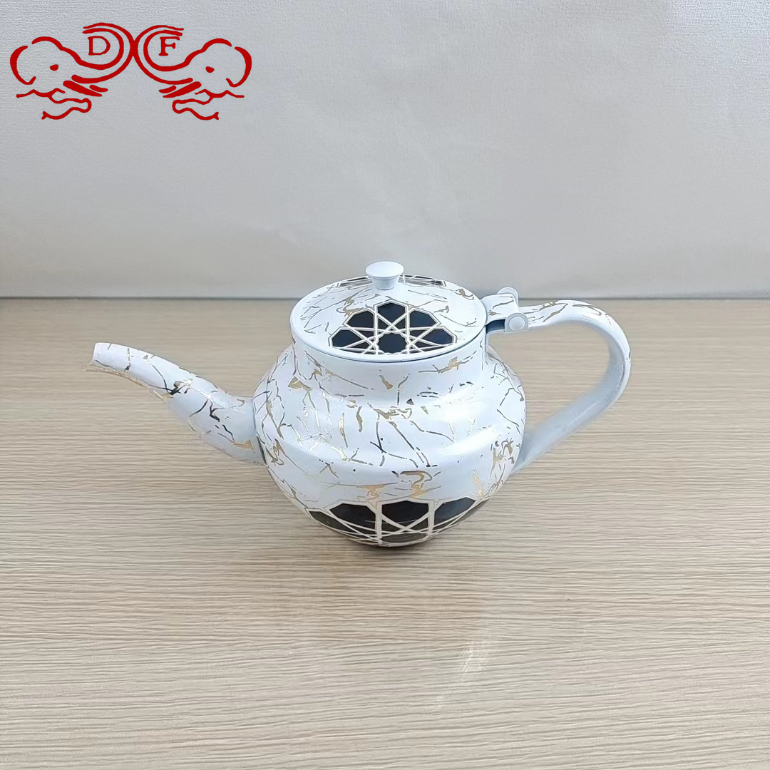 DF99854 Small tea kettle, ceramic, restaurant tea kettle, lily kettle, restaurant small teapot, boiling kettle, DF TRADINGHOUSE Application Scenario