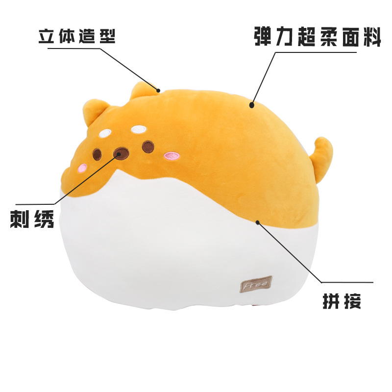 Kanglewu Cartoon cute animal throw pillows, plush toys, custom-made elastic super soft PP cotton details Picture