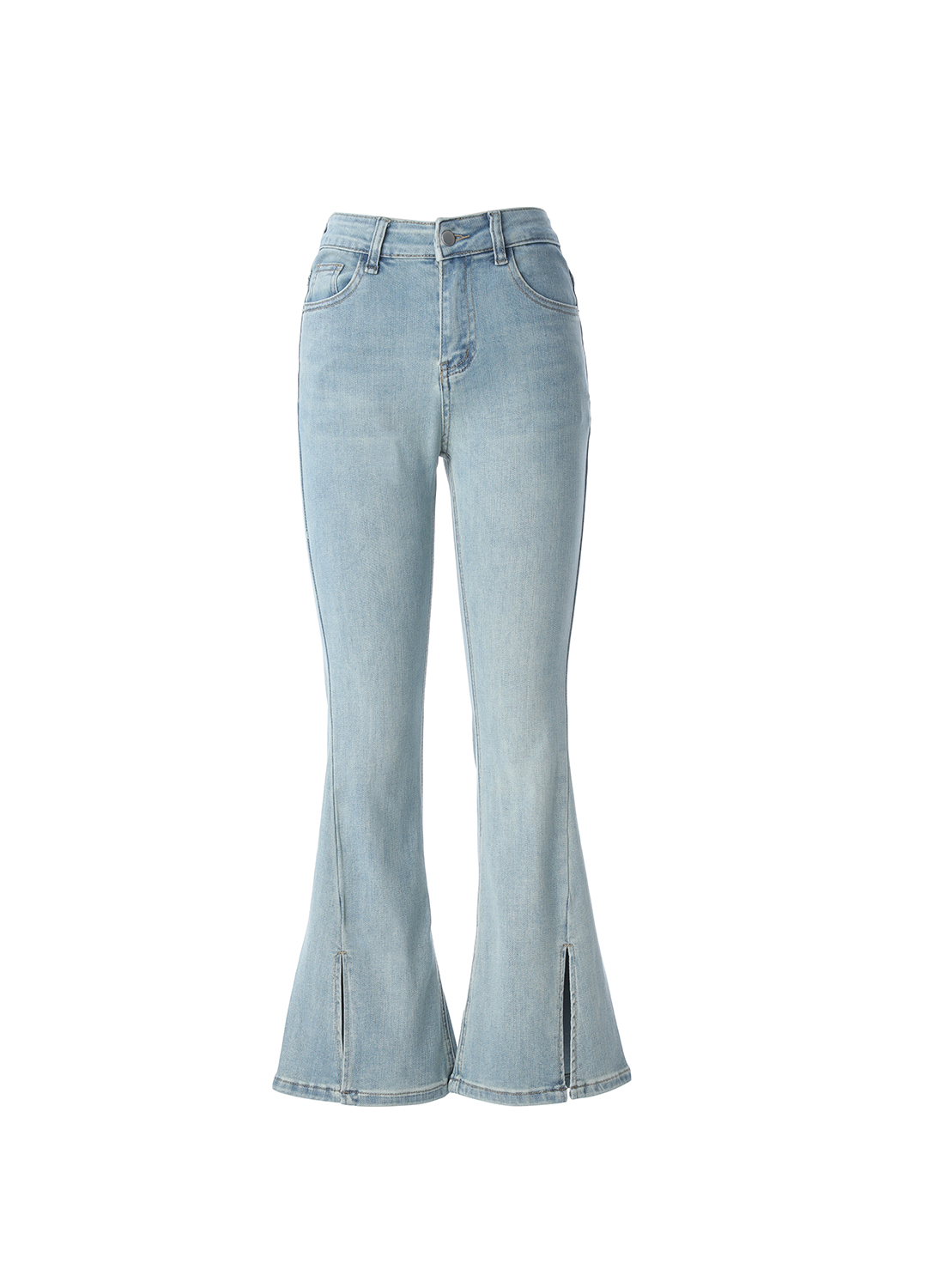 High-End Quality Micro-Cut Jeans Women 2024 Spring Micro-Hot Flare High-Waisted Stretch Micro-Cut Jeans Application Scenario
