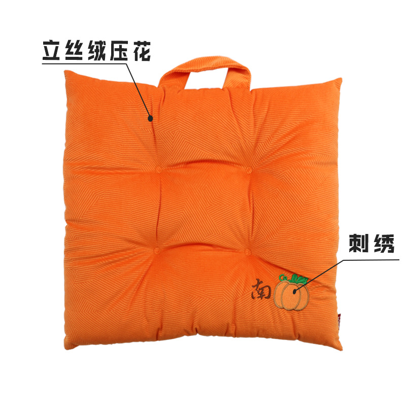 Cartoon four-hole pumpkin seat cushion, Kanglewu cotton chair cushion, thickened and warm seat cushion with cotton filling, custom-made details Picture