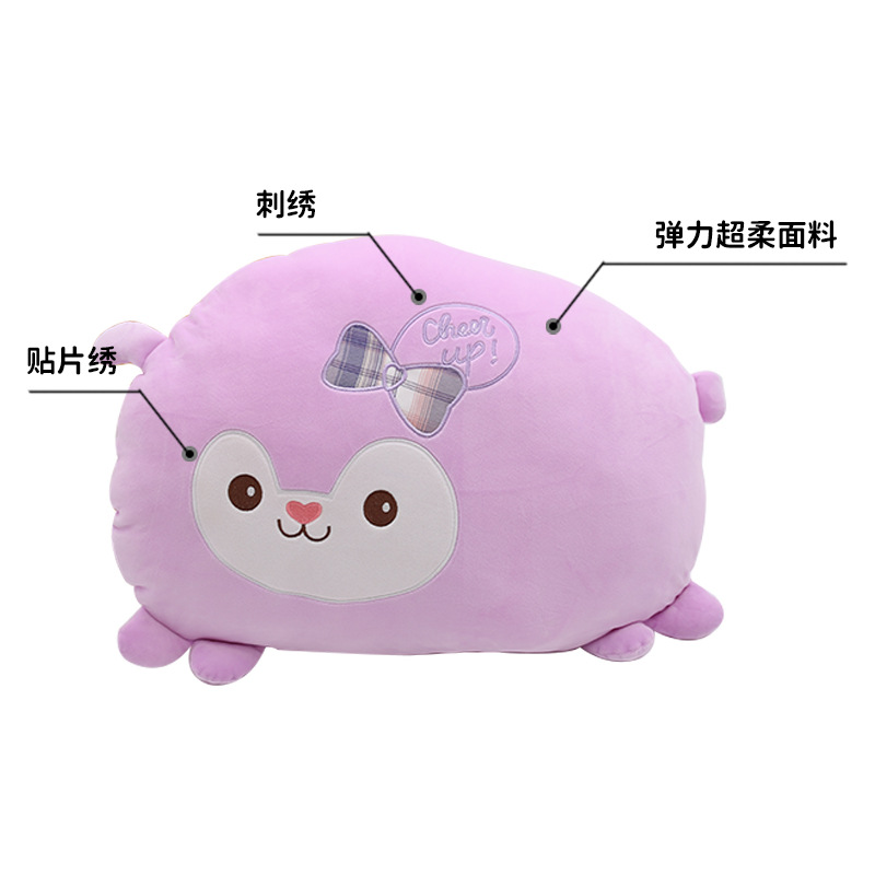 Custom orders for Kangle House cartoon cute animal throw pillows, plush toys, and elastic super soft PP cotton details Picture