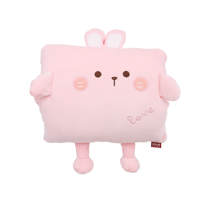 Custom-made cartoon cute rabbit throw pillows, Kanglewu plush toys order, cotton-filled winter warmth and hand warmth cover order pic 8